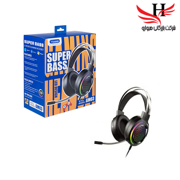 تصویر هدست سيم دارگيمينگ يوکي YOOKIE-GM03